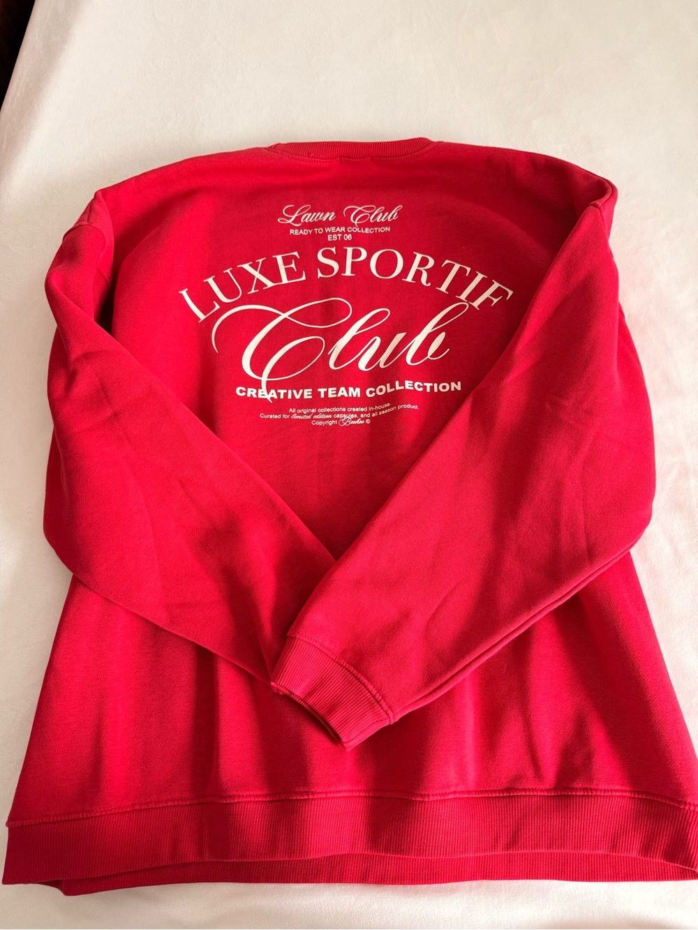 Boohoo | Luxe Sportif Club Red Graphic Sweatshirt